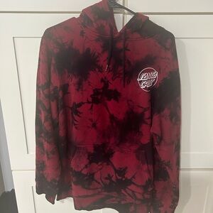 Zumiez Red Tye Dye Santa Cruz Hoodie